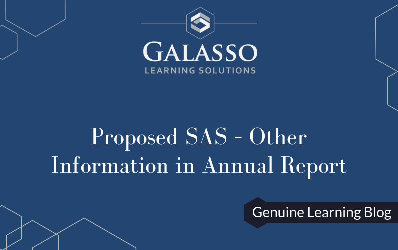 Proposed SAS – Other Information in Annual Report