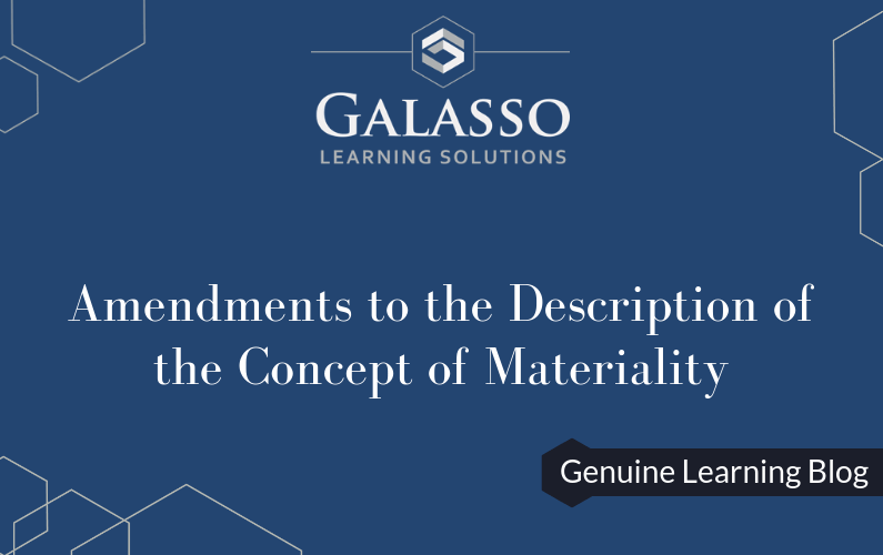 Amendments to the Description of the Concept of Materiality