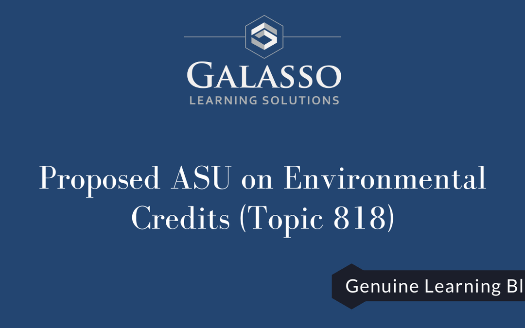 Proposed ASU on Environmental Credits (Topic 818)