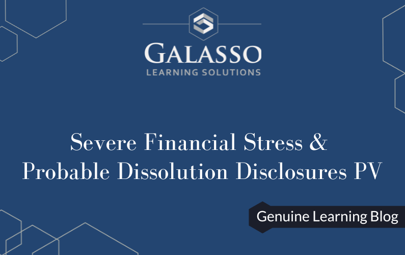 Severe Financial Stress & Probable Dissolution Disclosures PV