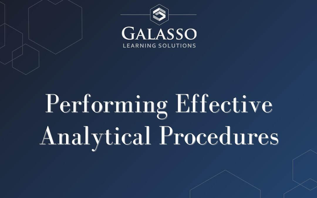 Performing Effective Analytical Procedures