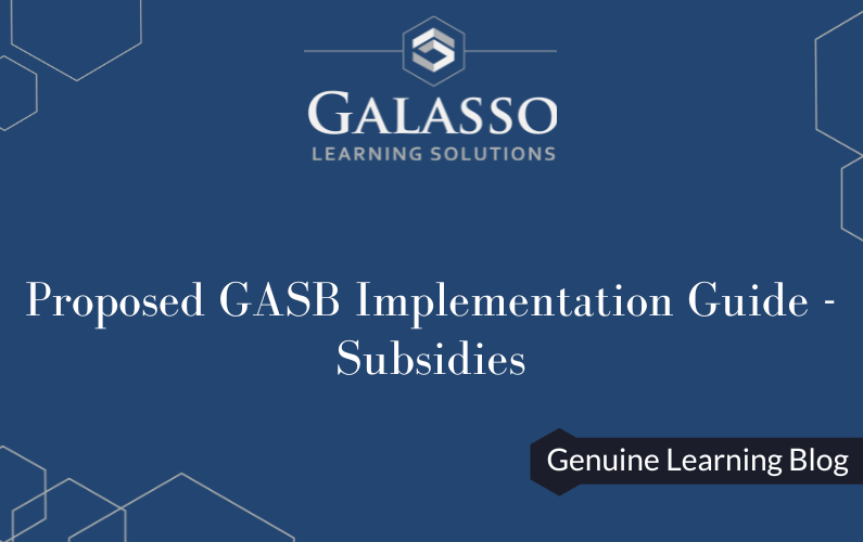 Proposed GASB Implementation Guide – Subsidies