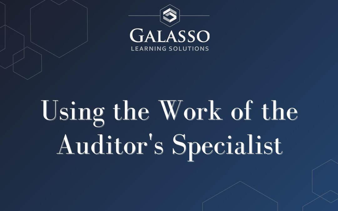 Using the Work of the Auditor’s Specialist