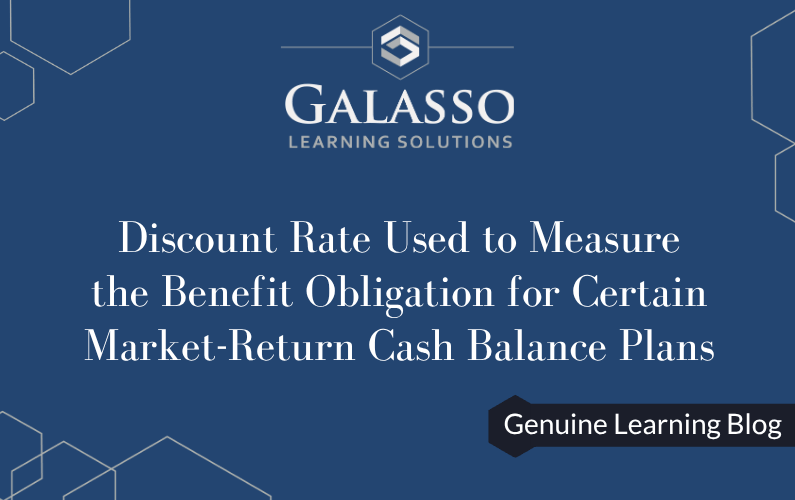 Discount Rate Used to Measure the Benefit Obligation for Certain Market-Return Cash Balance Plans