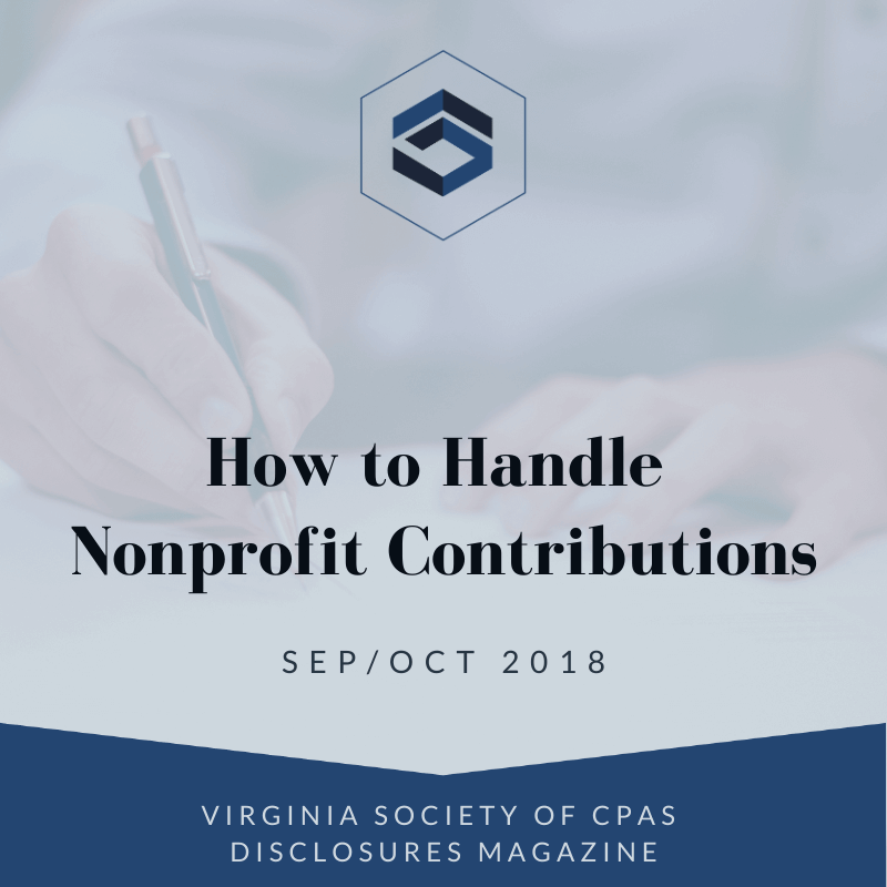 How to Handle Nonprofit Contributions